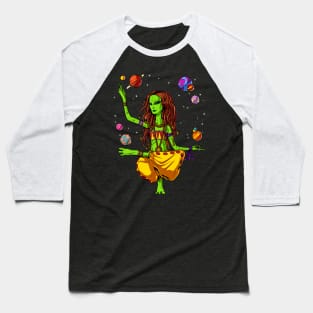 Hippie Alien Yoga Baseball T-Shirt